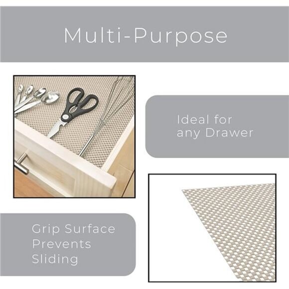 Smart Design Premium Grip Shelf Liner - 12 Inch x 20 Feet - Non Adhesive - Picture 4 of 6